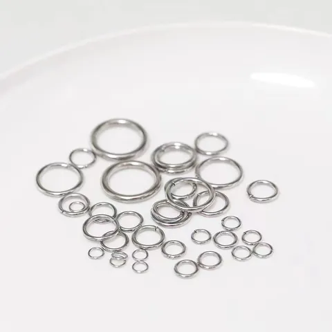 304 Stainless Steel Closed Jump Rings Welded O Rings For DIY Jewelry Making Handmade Connection Findings Circles Individual Components