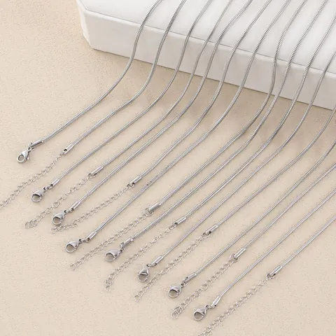 Minimalistische Edelstahl Schlangenkette Halskette Für Damen Herren Silberfarbene Personalisierte Schlüsselbeinkette Schmuck
