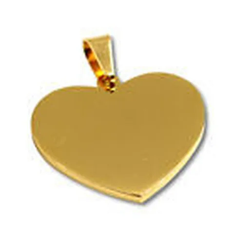Polished Stainless Steel Heart Pendant DIY Jewelry Making Accessories Minimalist Heart Shape Dog Tag Cat Tag Metal Charm