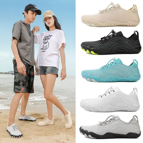 Zapatos de Agua Unisex de Secado Rápido Parte Superior de Licra Mesh Suela de Goma Antideslizante Calcetines Aqua para Playa Surf Deporte