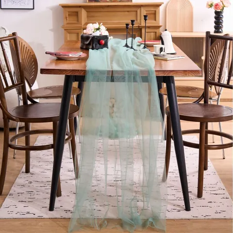 Polyester Tüll Drapierung Netz Hochzeit Bogen Dekoration Tischläufer Für Geburtstag Party Bankett Hintergrund Stoff