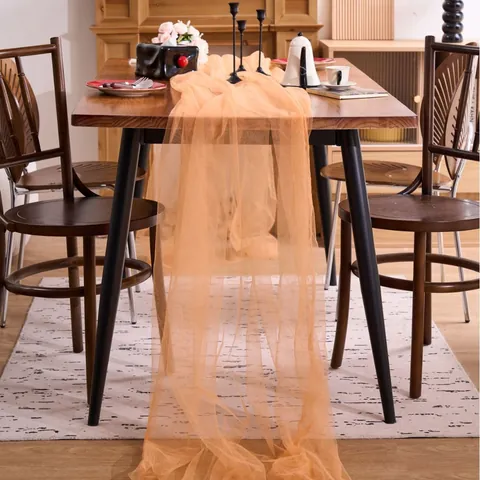 Polyester Tüll Drapierung Netz Hochzeit Bogen Dekoration Tischläufer Für Geburtstag Party Bankett Hintergrund Stoff