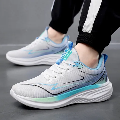 Sneaker da Uomo in Mesh Traspirante Scarpe da Corsa Casual Leggere per l'Estate Taglie Forti Tendenza Outdoor Viaggio Scarpe da Camminata