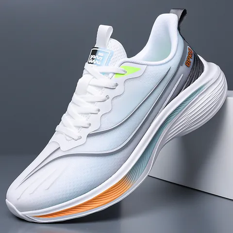 Men's Summer Breathable Mesh Running Shoes Large Size Lightweight Casual Sports Sneakers Non-slip Thick Sole Jogging Walking Shoes