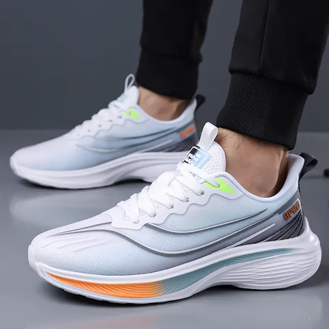 Men's Summer Breathable Mesh Running Shoes Large Size Lightweight Casual Sports Sneakers Non-slip Thick Sole Jogging Walking Shoes