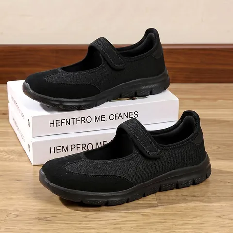 Zapatillas Mary Jane para Mujer Zapatos Casuales de Malla Transpirable para Caminar Ligeros con Velcro Deporte Moda Viaje Confort