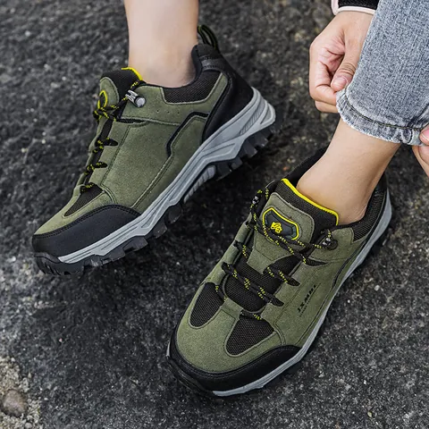 Zapatos de Senderismo al Aire Libre para Hombre y Mujer Zapatillas de Trekking de Corte Bajo Suela de Goma Antideslizante Malla Transpirable