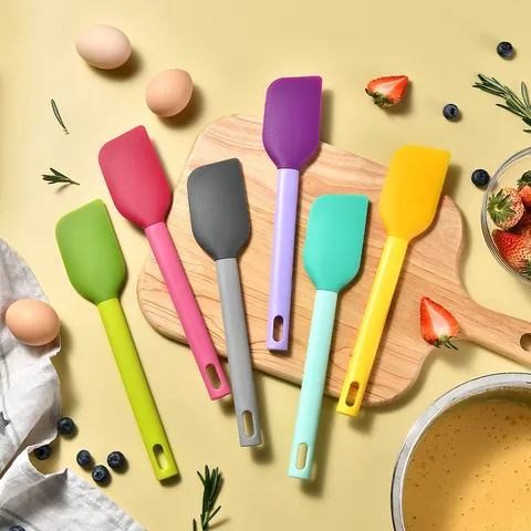 Heat Resistant Silicone Baking Spatula Split Design Cream Cake Scraper With Ergonomic Handle Household Pastry Butter Mixing Tool