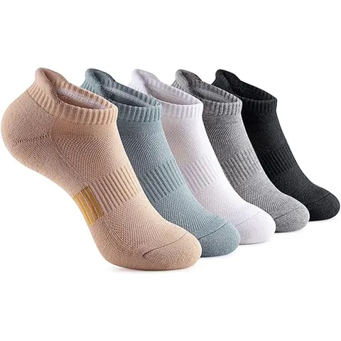 Unisex Mesh Breathable Polyester Sport Socks Lightweight Quick Dry Running Ankle Socks Solid Color Casual Low Cut Socks