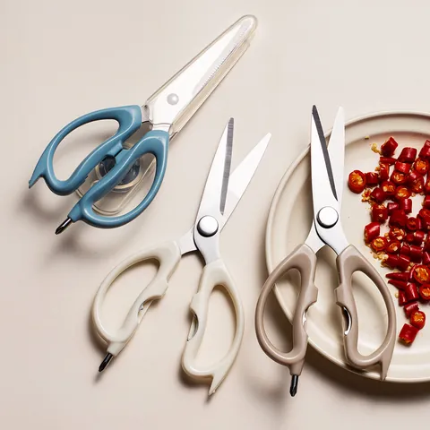 Multifunctional Stainless Steel Kitchen Scissors With Magnetic Protective Cover Heavy Duty Poultry Shears Bottle Opener Screwdriver