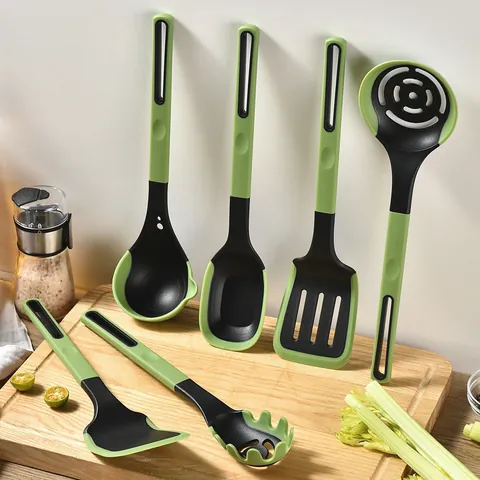 6 Piece Silicone Kitchen Utensil Set Heat Resistant Non-stick Cooking Tools Spatula Soup Spoon Pasta Server Kitchen Gadgets