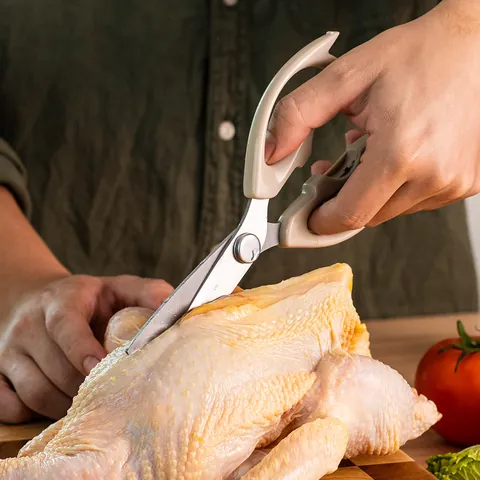 Multifunctional Stainless Steel Kitchen Scissors With Magnetic Protective Cover Heavy Duty Poultry Shears Bottle Opener Screwdriver