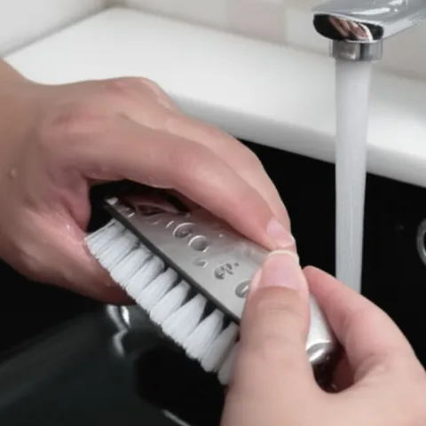 Stainless Steel Food Cleaning Brush For Kitchen Vegetable Fruit Potato Multi-Functional Scrub Brush With Nylon Bristles Boxed