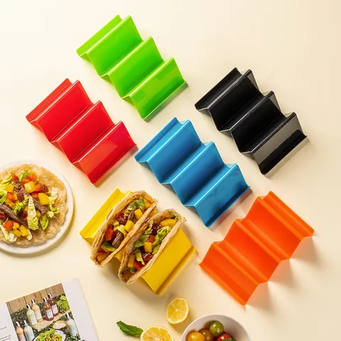 Plastic Taco Holder Mexican Tortilla Rack W-Shaped Pancake Stand Wave Tray For Sandwiches Spring Rolls Kitchen Tools