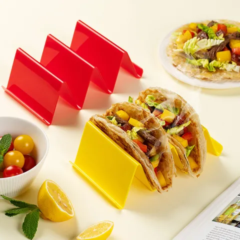 Plastic Taco Holder Mexican Tortilla Rack W-Shaped Pancake Stand Wave Tray For Sandwiches Spring Rolls Kitchen Tools