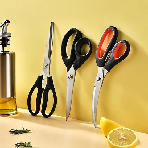 Forbici da Cucina in Acciaio Inossidabile Pesanti Multifunzionali Cesoie per Ossa Carne Frutti di Mare Barbecue Schiaccianoci Apribottiglie Strumenti da Cucina