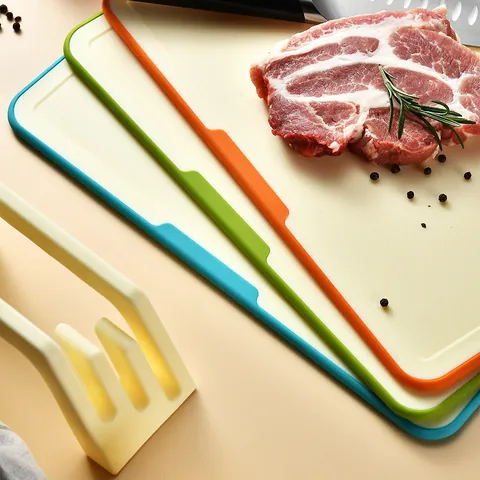 Multifunctional Plastic Cutting Board Set With Storage Base For Baby Food Classified Double Sided Chopping Board Home Kitchen