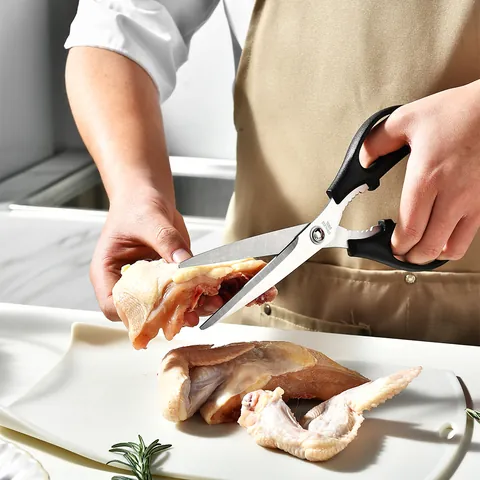 Forbici da Cucina in Acciaio Inossidabile Pesanti Multifunzionali Cesoie per Ossa Carne Frutti di Mare Barbecue Schiaccianoci Apribottiglie Strumenti da Cucina