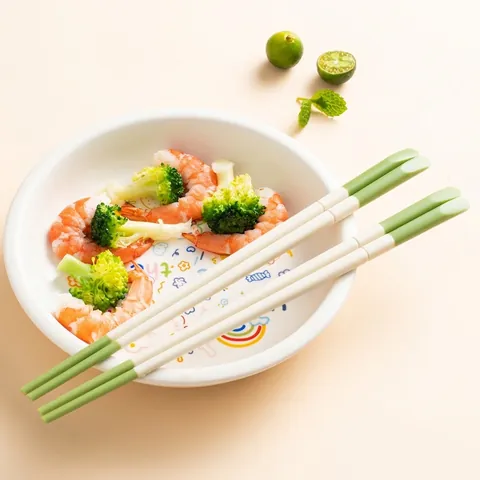 Modern Minimalist Food Grade Silicone Chopsticks High Temperature Resistant Non Slip Reusable Tableware For Children Learning Household Kitchen Dining