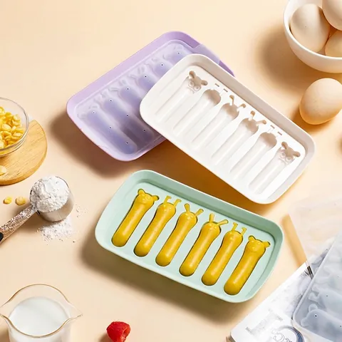 Siliconen Worstvorm Voor Babyvoeding Cartoon Konijn Beer Vorm Hittebestendige Rijstcake Vorm Keuken DIY Bakgereedschap