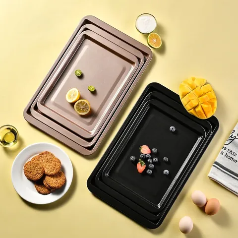 Non-stick Carbon Steel Rectangular Baking Pan For Oven Professional Cake Cookie Biscuit Tray Kitchen Home Bakeware