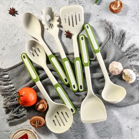 Heat Resistant Food Grade Silicone Kitchen Cooking Utensils Turner Soup Spoon Slotted Colander Pasta Server Tool