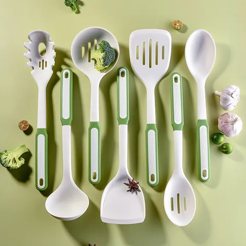 Heat Resistant Food Grade Silicone Kitchen Cooking Utensils Turner Soup Spoon Slotted Colander Pasta Server Tool
