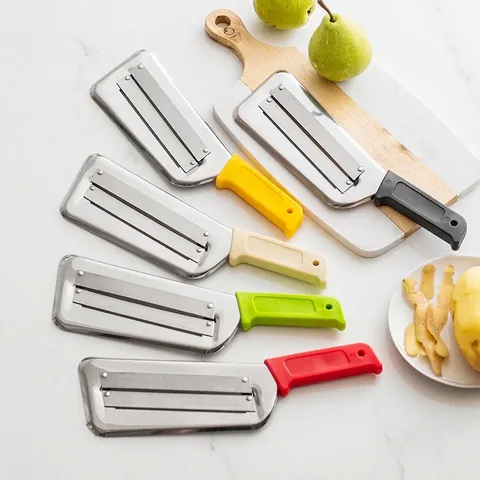 Multifunctional Stainless Steel Double Blade Peeler Vegetable Shredder Cabbage Slicer With Ergonomic Handle Kitchen Tool
