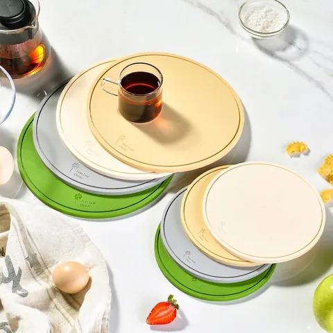 Round Silicone Heat Resistant Pad Floral Hollow Non-Slip Placemat Pot Mat Coaster for Kitchen Dining Table
