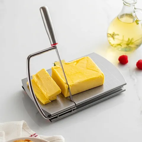 Roestvrijstalen Botersnijder Kaassnijder met Schaal Draadsnijgereedschap voor Keukenbakgadgets Professionele Snijder