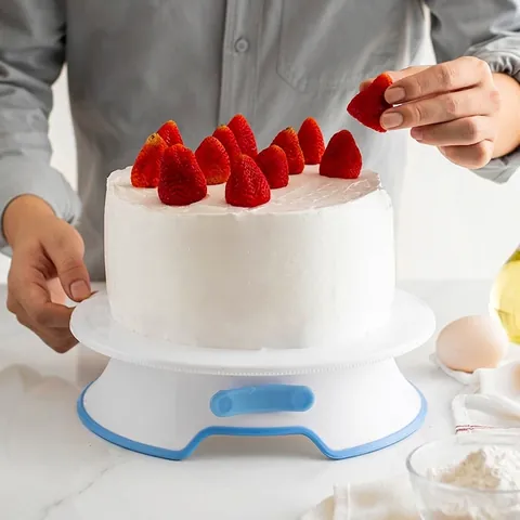 Professional Rotating Cake Turntable With Non-slip Base And Locking Switch PP Plastic Baking Tools For Cake Decorating