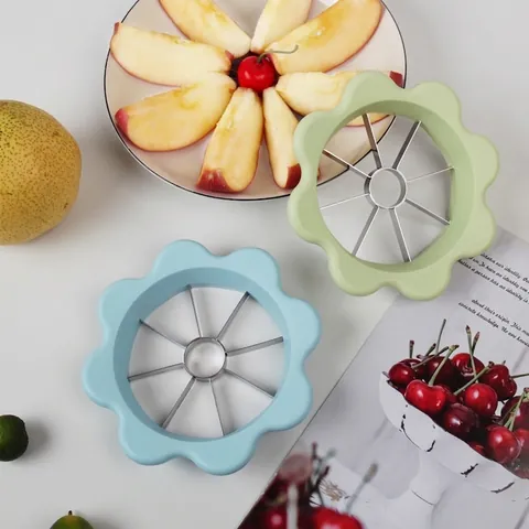 Stainless Steel Apple Slicer Corer Eight Blade Flower Shaped Fruit Divider Kitchen Gadget Manual Fruit Cutter Slicing Tool