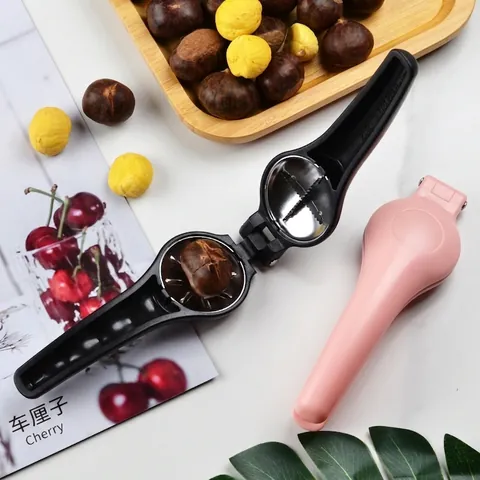 Stainless Steel Chestnut Opener Cross Opening Nut Cracker Multifunctional Kitchen Gadget Manual Walnut Sheller Tool Home