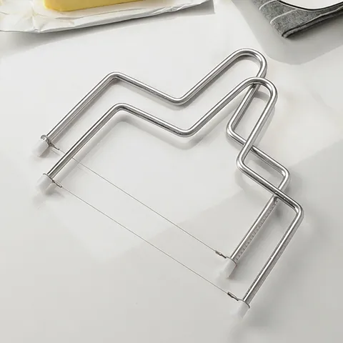 Stainless Steel Cheese Wire Slicer Cake Bread Layerer Manual Food Cutter Baking Tool Kitchen Utensil For Home Use
