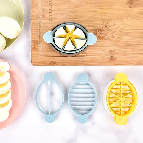 Cortador de Huevos de Plástico con Forma de Flor Divisor Manual de Huevos y Huevos en Conserva Utensilios de Cocina