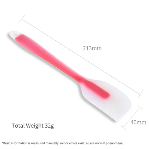 Translucent Small Silicone Spatula Heat Resistant Integrated Cream Butter Scraper Cake DIY Baking Kitchen Spatula Tool