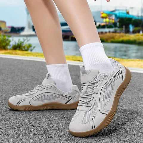 Men's Casual GAT Sneakers Wide Toe Box Breathable Mesh Synthetic Leather Flat Board Shoes For Team Building Fashion Footwear