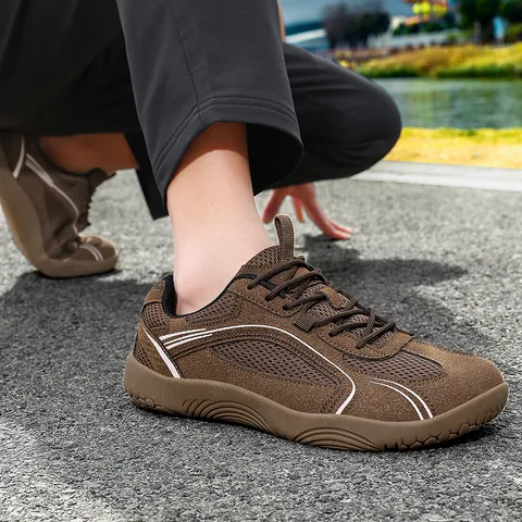 Men's Casual GAT Sneakers Wide Toe Box Breathable Mesh Synthetic Leather Flat Board Shoes For Team Building Fashion Footwear