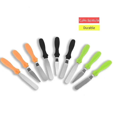 Stainless Steel Cake Spatula Set Offset And Straight Icing Spatula With Ergonomic Handle Professional Baking Decorating Tools