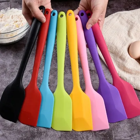 Large One-Piece Silicone Spatula Heat Resistant Non-Stick Cream Butter Scraper Cake Baking Stirring Tool for Kitchen Cooking
