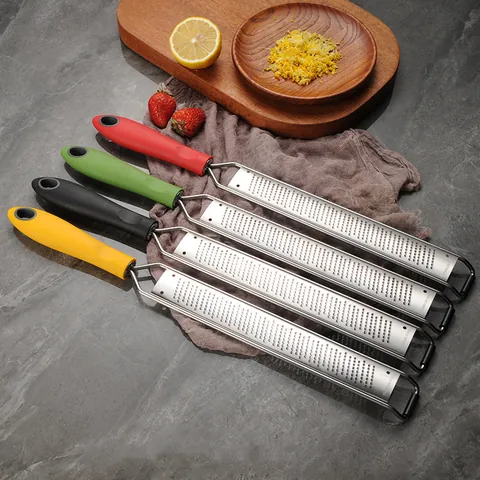 Professional Stainless Steel Zester Grater Multi-Functional Lemon Cheese Grater With Protective Cover Cleaning Brush Kitchen Tool