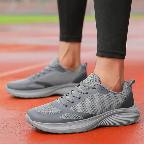 Men's Mesh Breathable Running Shoes Lightweight Cushioning Soft Sole Casual Sneakers For Outdoor Walking Fitness Sporty Footwear