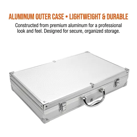 Professional Stainless Steel Barbecue Tool Accessories Kit Durable Aluminum Carrying Case For Outdoor Camping Backyard Cooking
