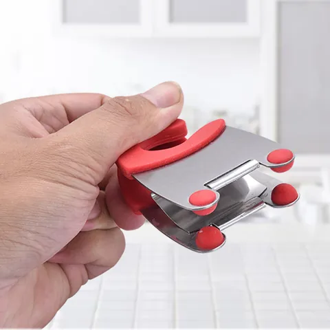 Stainless Steel Pot Side Clip With Heat Resistant Silicone Spatula Holder Anti-Scald Kitchen Spoon Rest Support Cooking Tools