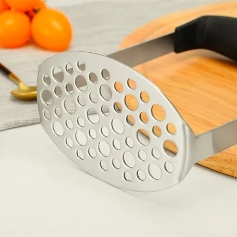 Edelstahl Kartoffelstampfer Manueller Lebensmittelpresse Mit Rutschfestem Ergonomischem Griff Robust Gemüse Obst Zerkleinerer Küchenwerkzeug