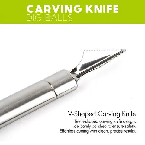 Stainless Steel Fruit Baller Dual Head Fruit Carving Knife Melon Scooper Platter DIY Tool Portable Kitchen Gadgets Fruit Tools