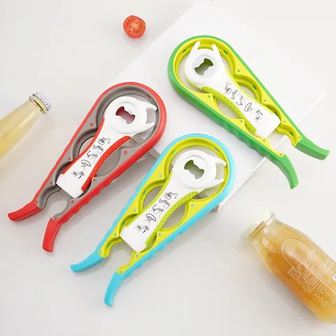 Multifunctional Manual Jar And Bottle Opener Set Ergonomic Non-Slip Can Lid Gripper Kitchen Gadget For Weak Hands Seniors Adults