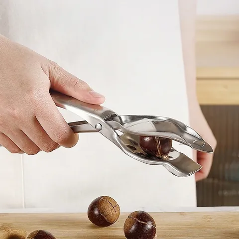 304 Stainless Steel Chestnut Opener Nut Cracker Walnut Pliers Multi-functional Kitchen Tool Dish Clamp Sheller Nut Sheller