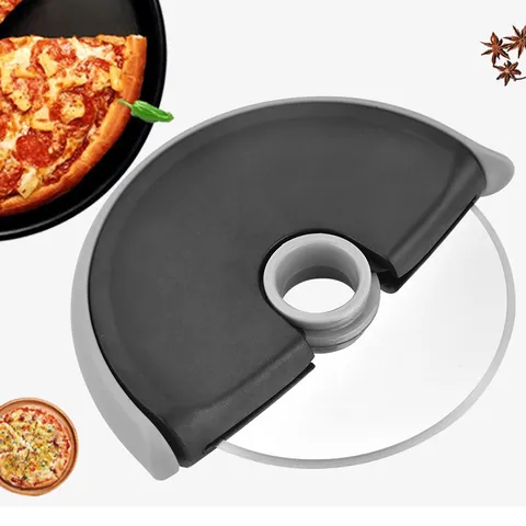 Professioneller Pizzaschneider aus Edelstahl mit ergonomischem ABS-Griff für dünne Krusten Kuchen und Torten Küchenwerkzeug