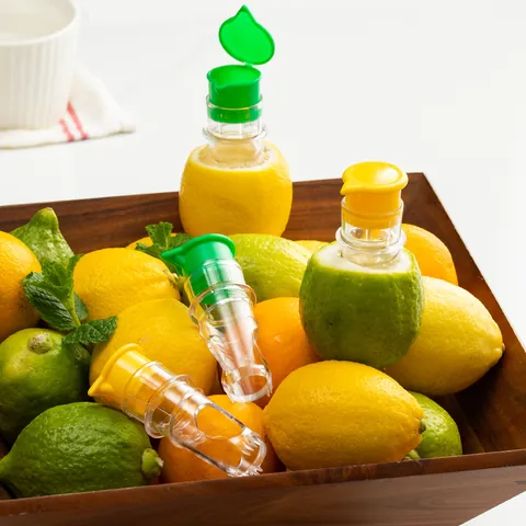 Manual Lemon Juicer Portable Mini Fruit Squeezer Hand Pressed Citrus Juicer With Filter Leaf Lid Kitchen Tools